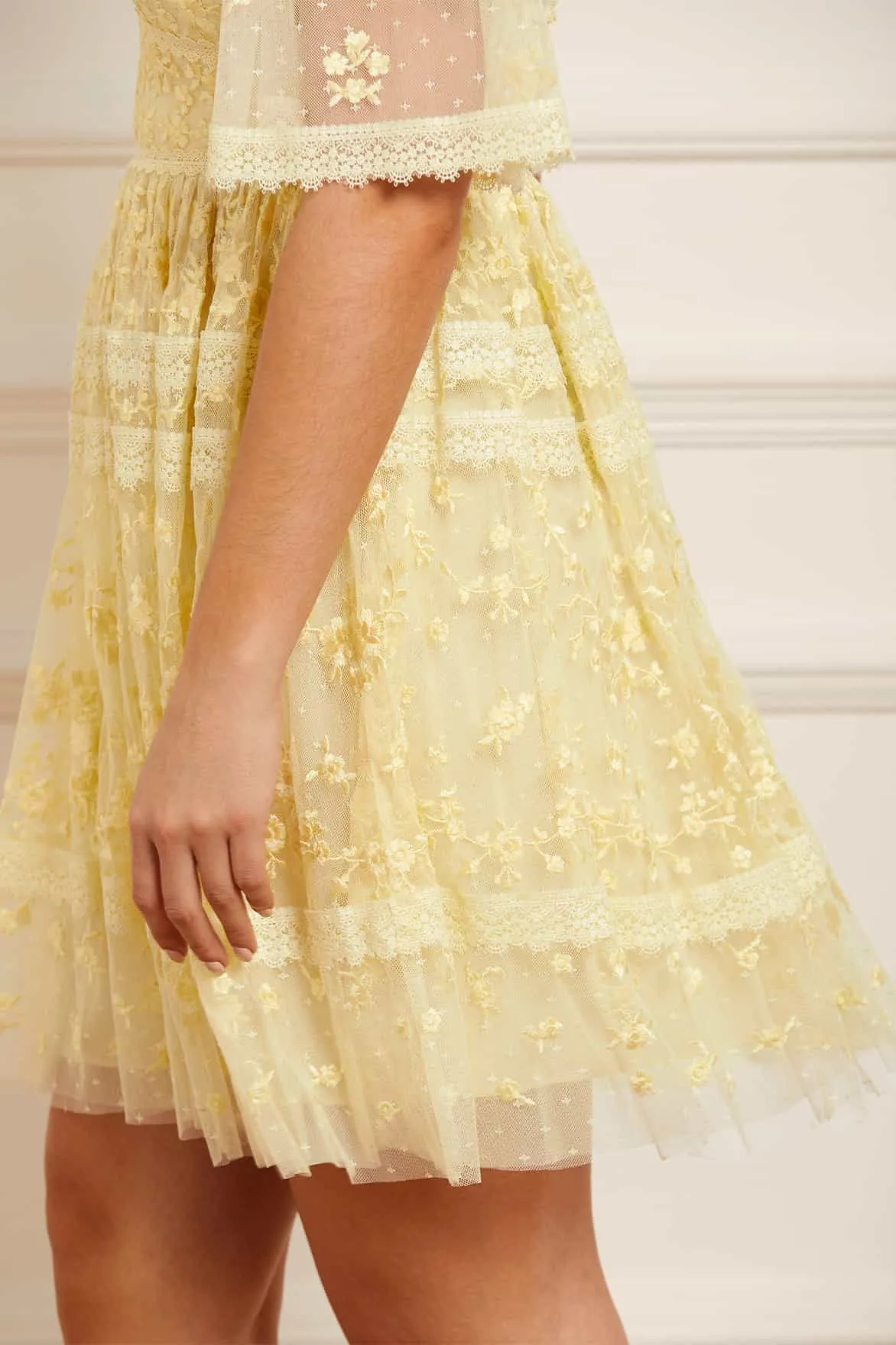 Sweetheart Lace Mini Dress sold by Needle & Thread product image thumbnail 4