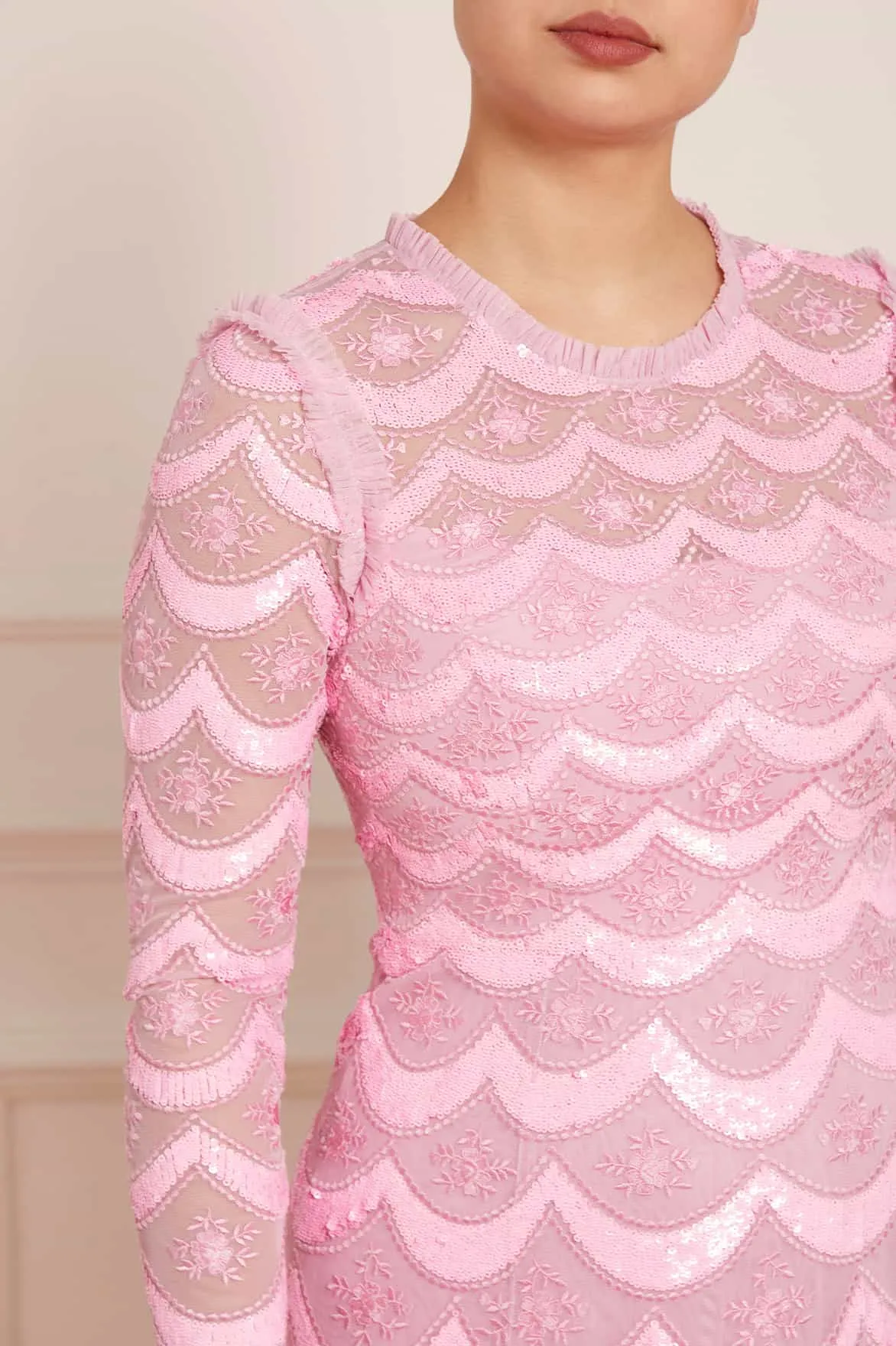 Fifi Long Sleeve Ankle Gown sold by Needle & Thread product image thumbnail 5