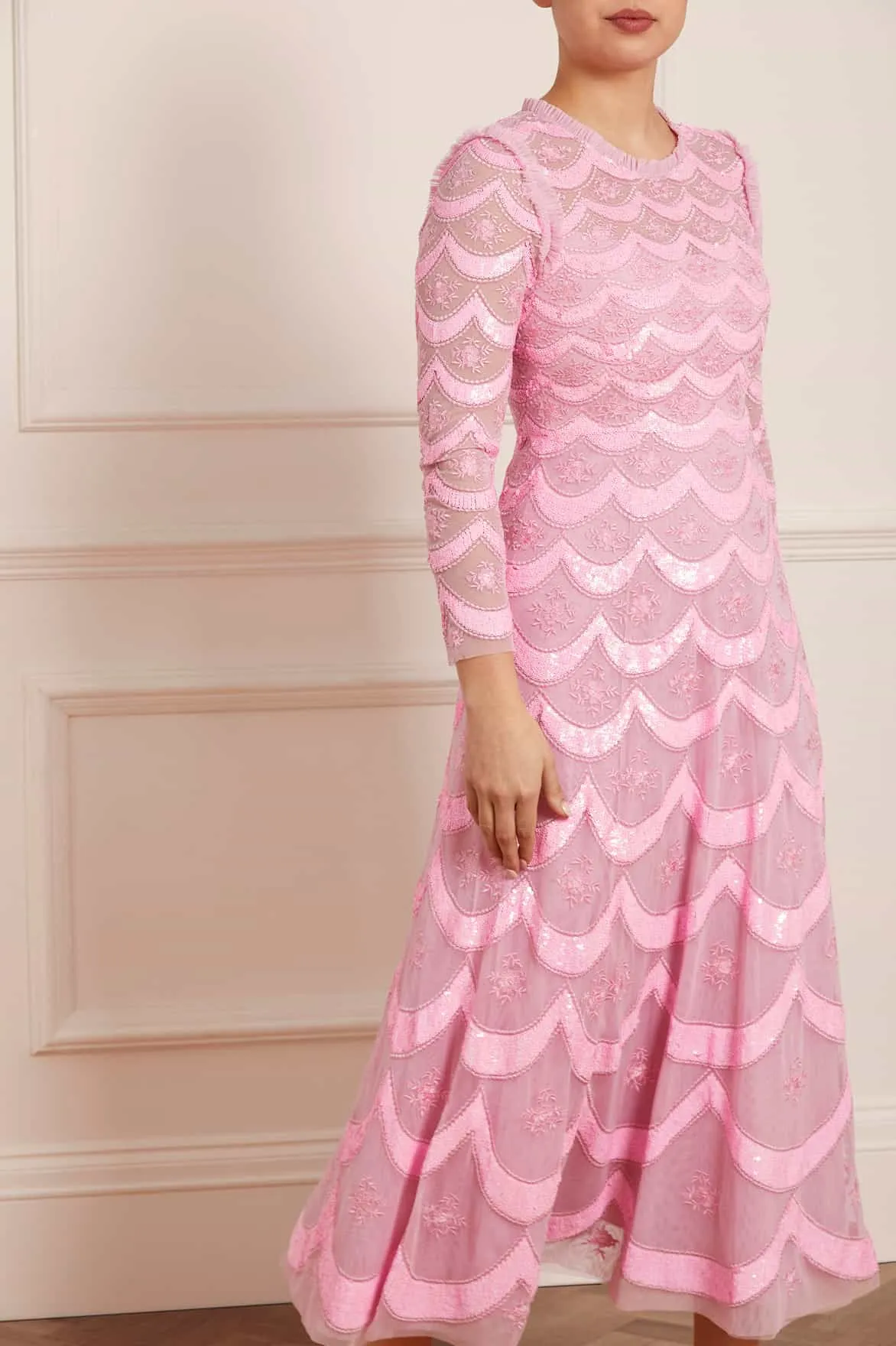 Fifi Long Sleeve Ankle Gown sold by Needle & Thread product image thumbnail 3