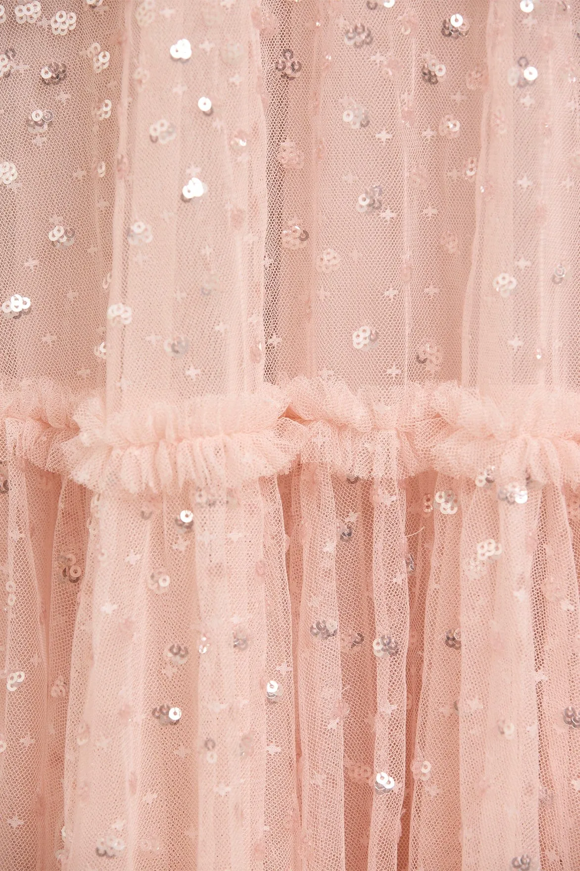 Scatter Dot Cape Tiered Ankle Gown sold by Needle & Thread product image thumbnail 4