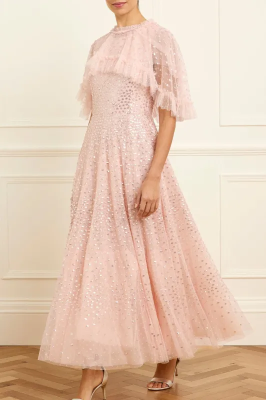 Scatter Dot Short Cape Ankle Gown sold by Needle & Thread