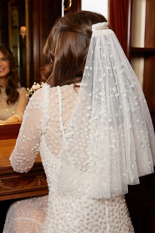 Sequin Dot Short Veil sold by Needle & Thread