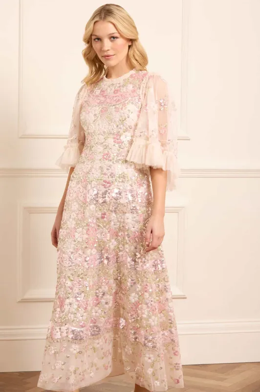 Garden Delight Gloss Ankle Gown sold by Needle & Thread