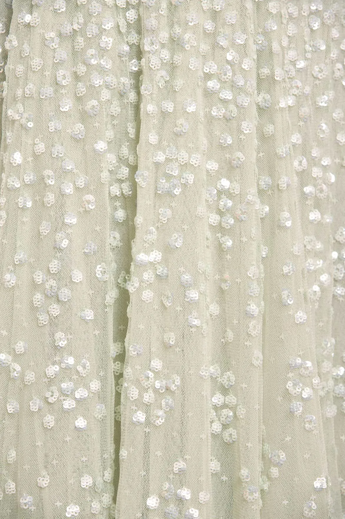 Leila Dot V-Neck Cape Ankle Gown sold by Needle & Thread product image thumbnail 4