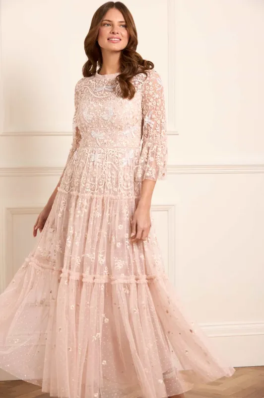 Dragonfly Garden Ankle Gown sold by Needle & Thread