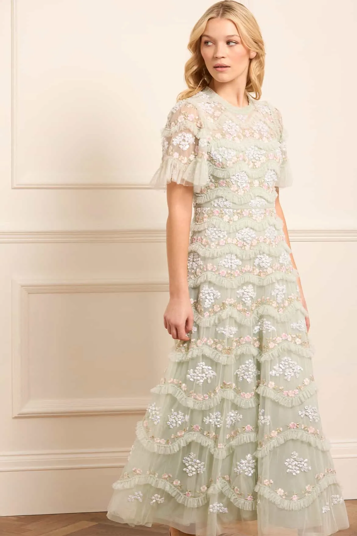 Daisy Wave Ankle Gown sold by Needle & Thread