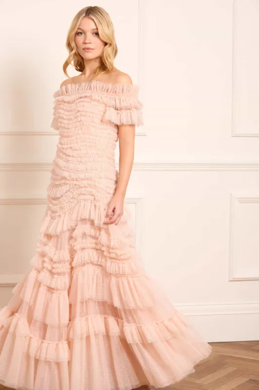 Wild Rose Off-Shoulder Gown sold by Needle & Thread