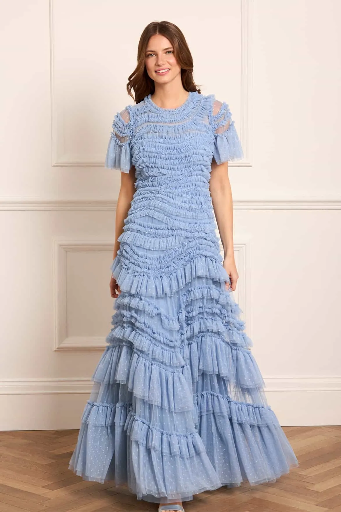 Wild Rose Short Sleeve Gown sold by Needle & Thread