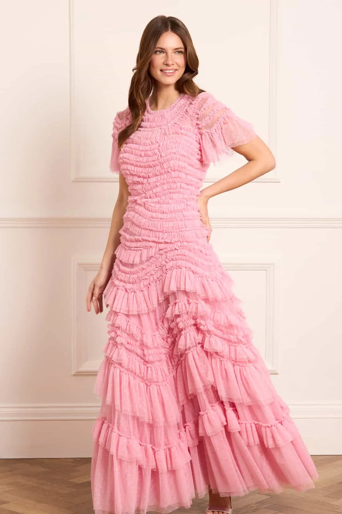 Wild Rose Short Sleeve Gown sold by Needle & Thread