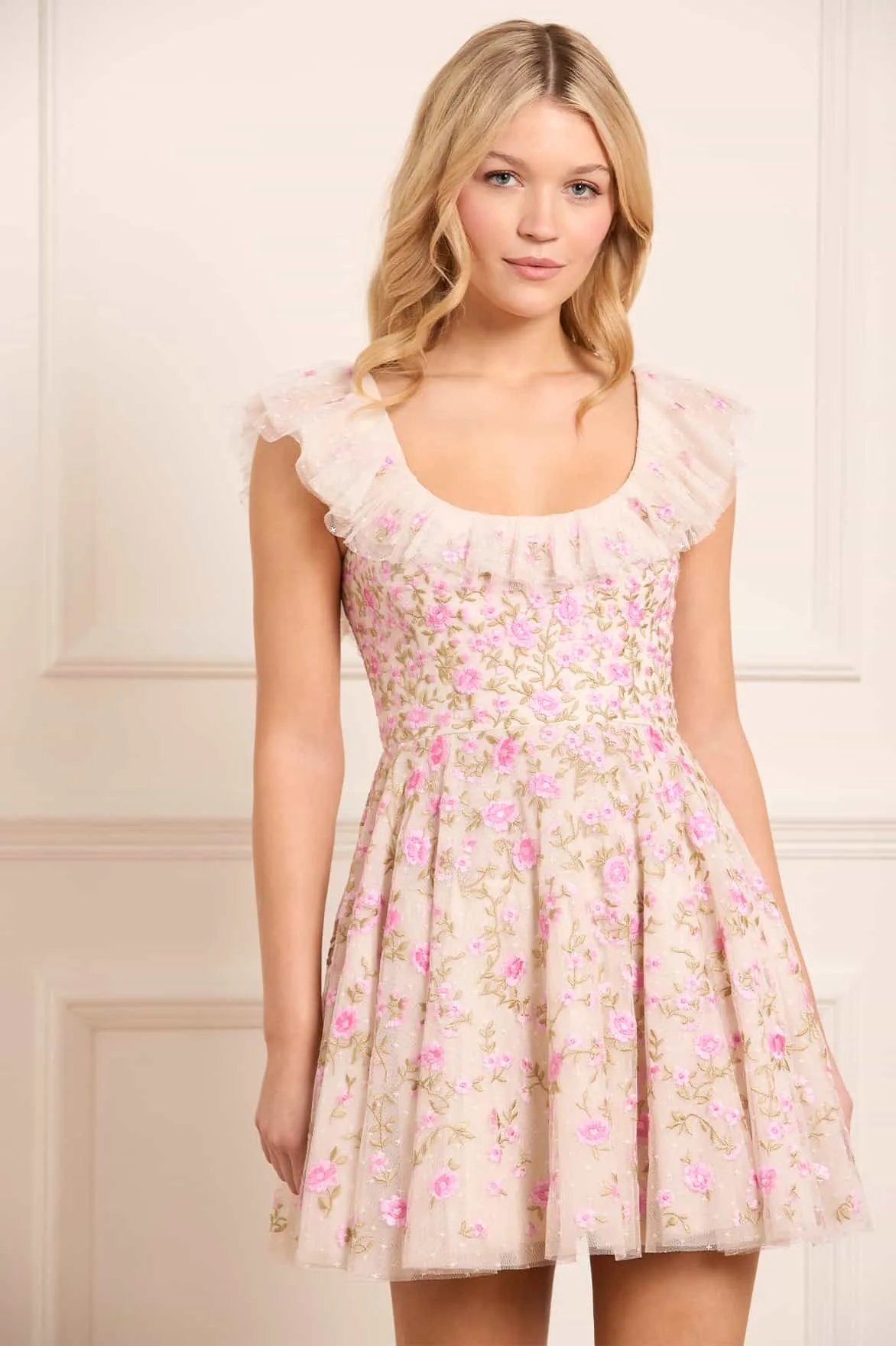 Lea Ditsy Micro Mini Dress sold by Needle & Thread