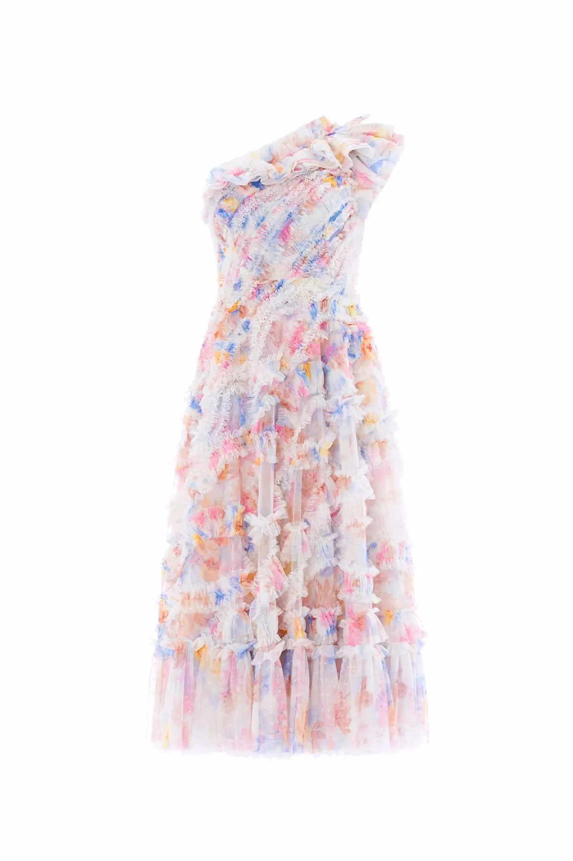 Mariannes Floral Aaliyah One-Shoulder Ballerina Dress sold by Needle & Thread product image thumbnail 2