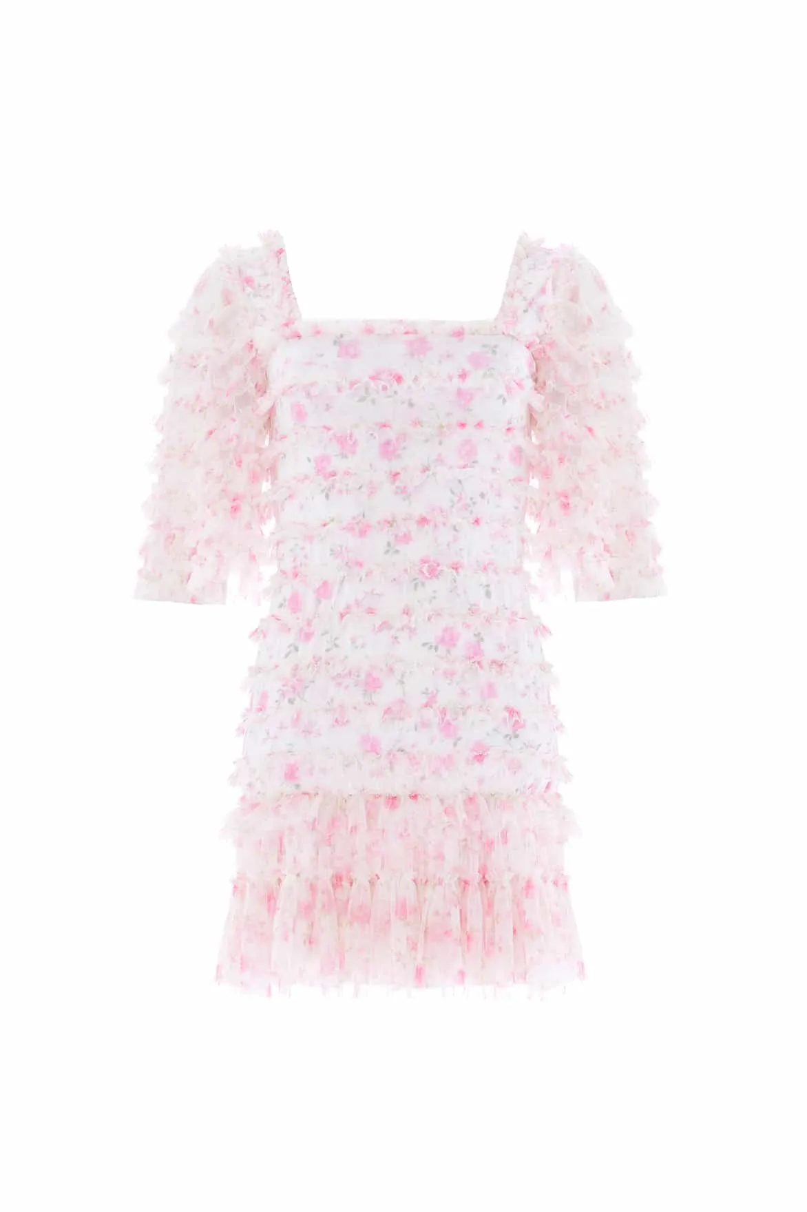 Rose Ditsy Short Sleeve Micro Mini Dress sold by Needle & Thread product image thumbnail 2