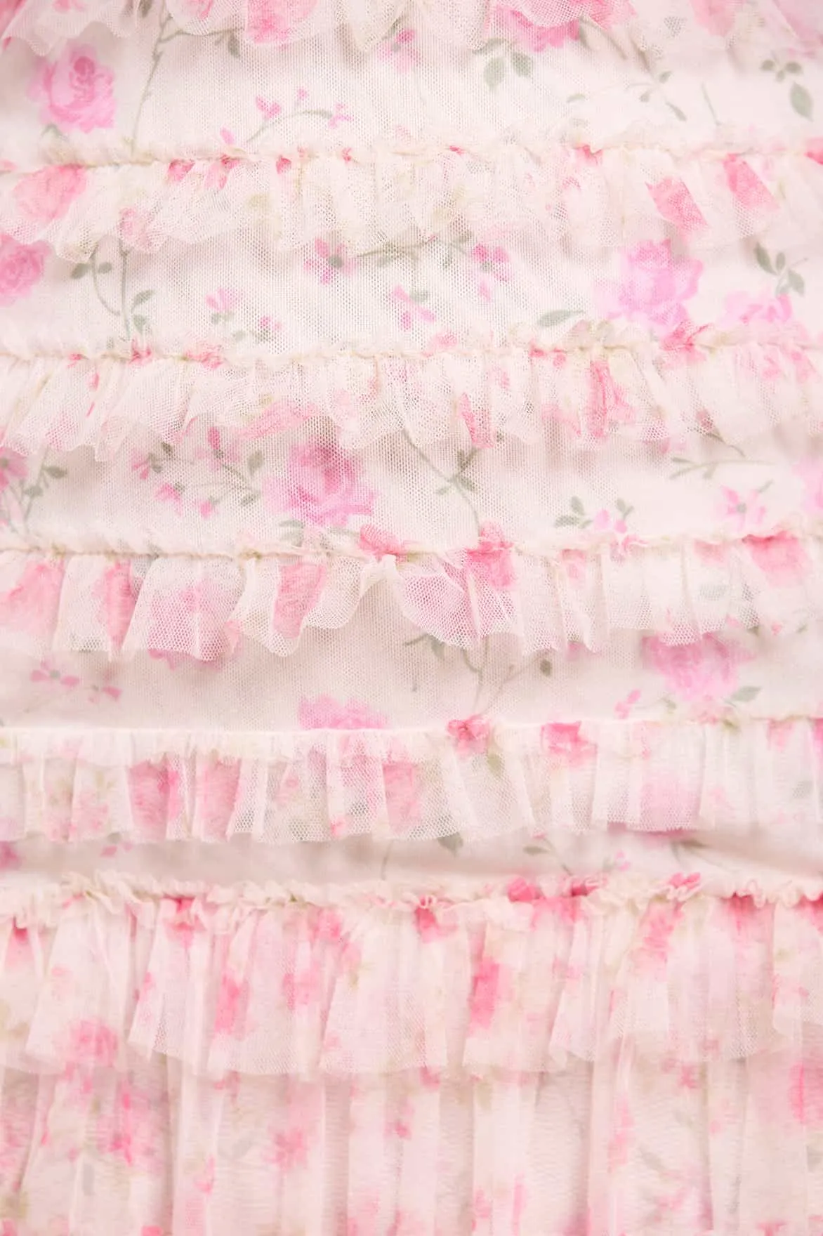 Rose Ditsy Short Sleeve Micro Mini Dress sold by Needle & Thread product image thumbnail 4