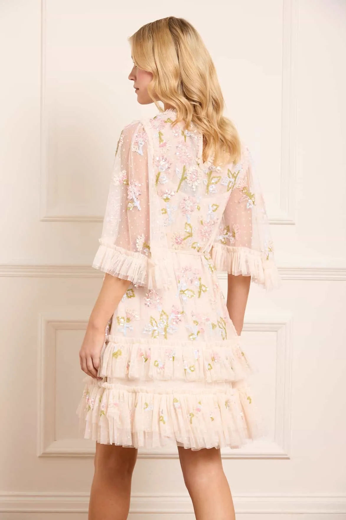 Sequin Dandelion Gloss Mini Dress sold by Needle & Thread product image thumbnail 5