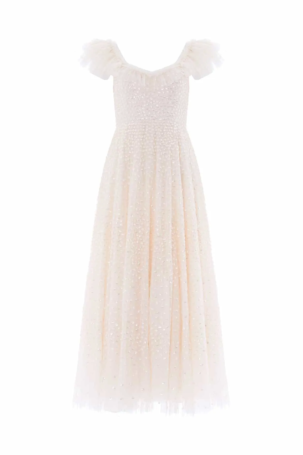 Scatter Dot Ruffle Ankle Gown sold by Needle & Thread product image thumbnail 2