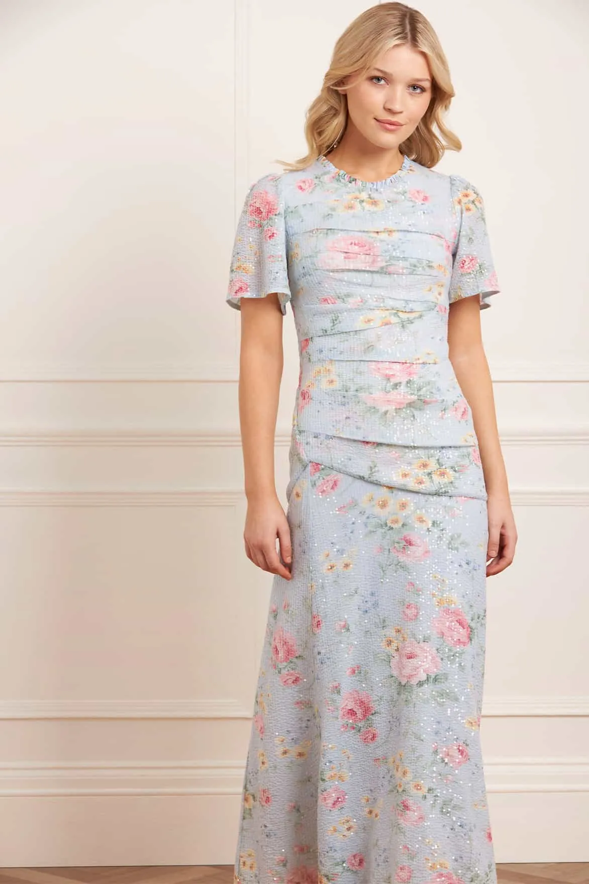 Pompadour Garden Sequin Gown sold by Needle & Thread product image thumbnail 3