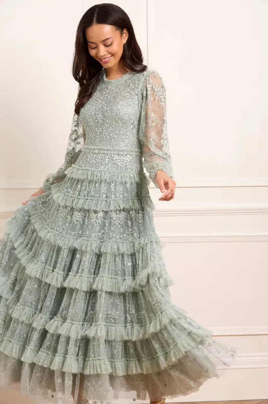 Blossom Lace Ankle Gown sold by Needle & Thread