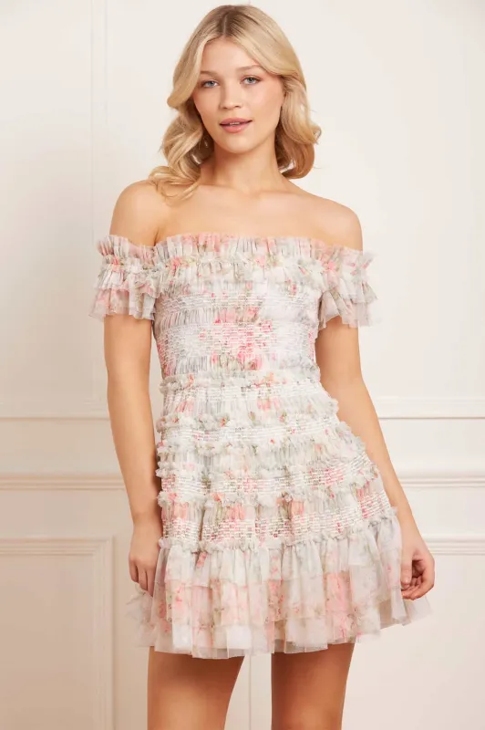 Madame Rose Elodie Off-Shoulder Micro Mini Dress sold by Needle & Thread