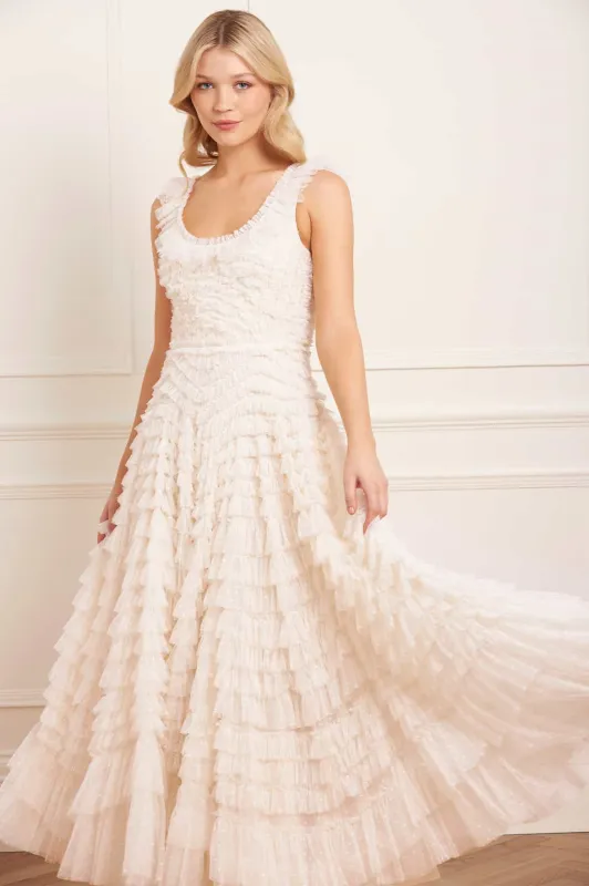 Hattie Scoop Neck Ankle Gown sold by Needle & Thread