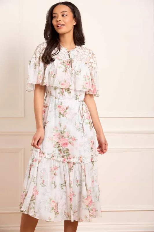 Madame Rose Carla Chiffon Cape Ballerina Dress sold by Needle & Thread