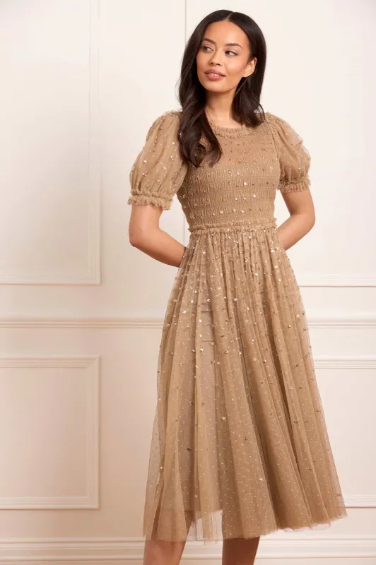 Sequin Giselle Smocked Ballerina Dress sold by Needle & Thread