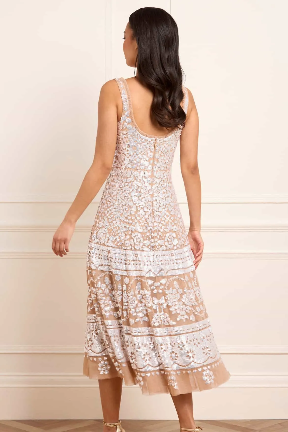 Aurora Scoop Neck Ballerina Dress sold by Needle & Thread product image thumbnail 5