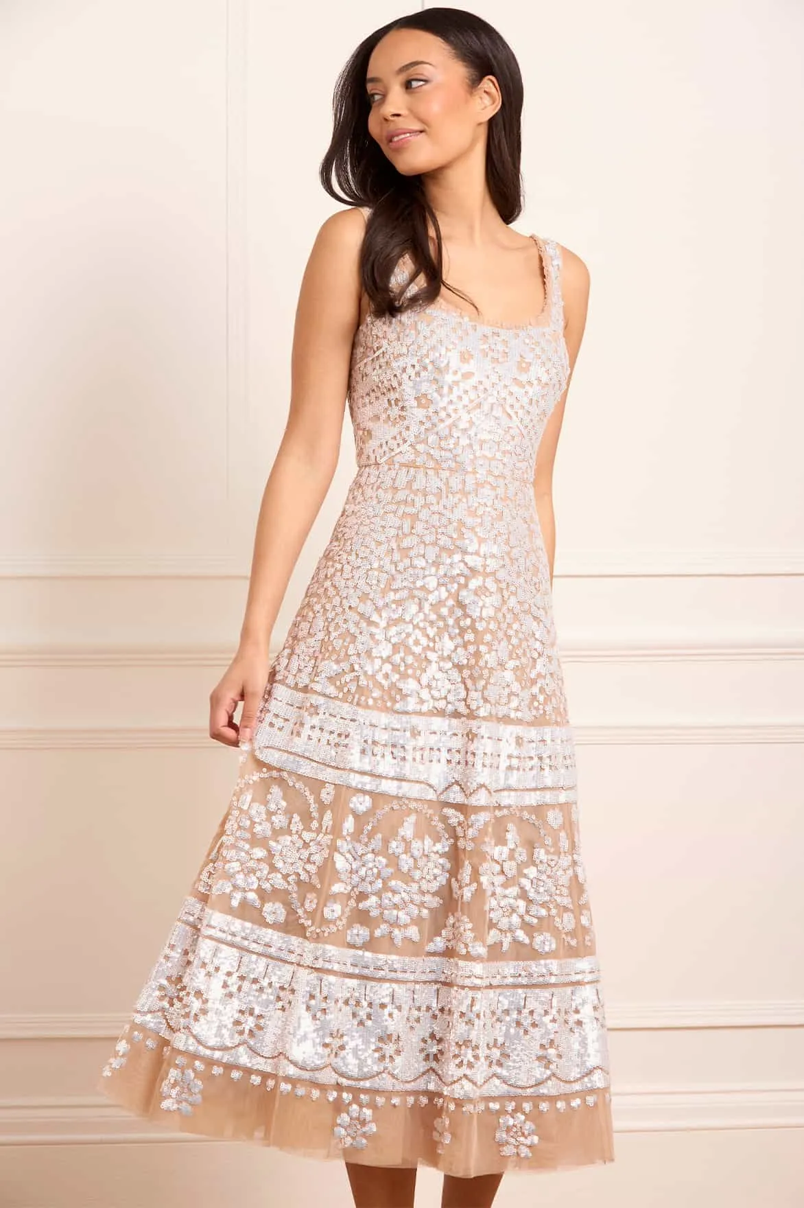 Aurora Scoop Neck Ballerina Dress sold by Needle & Thread