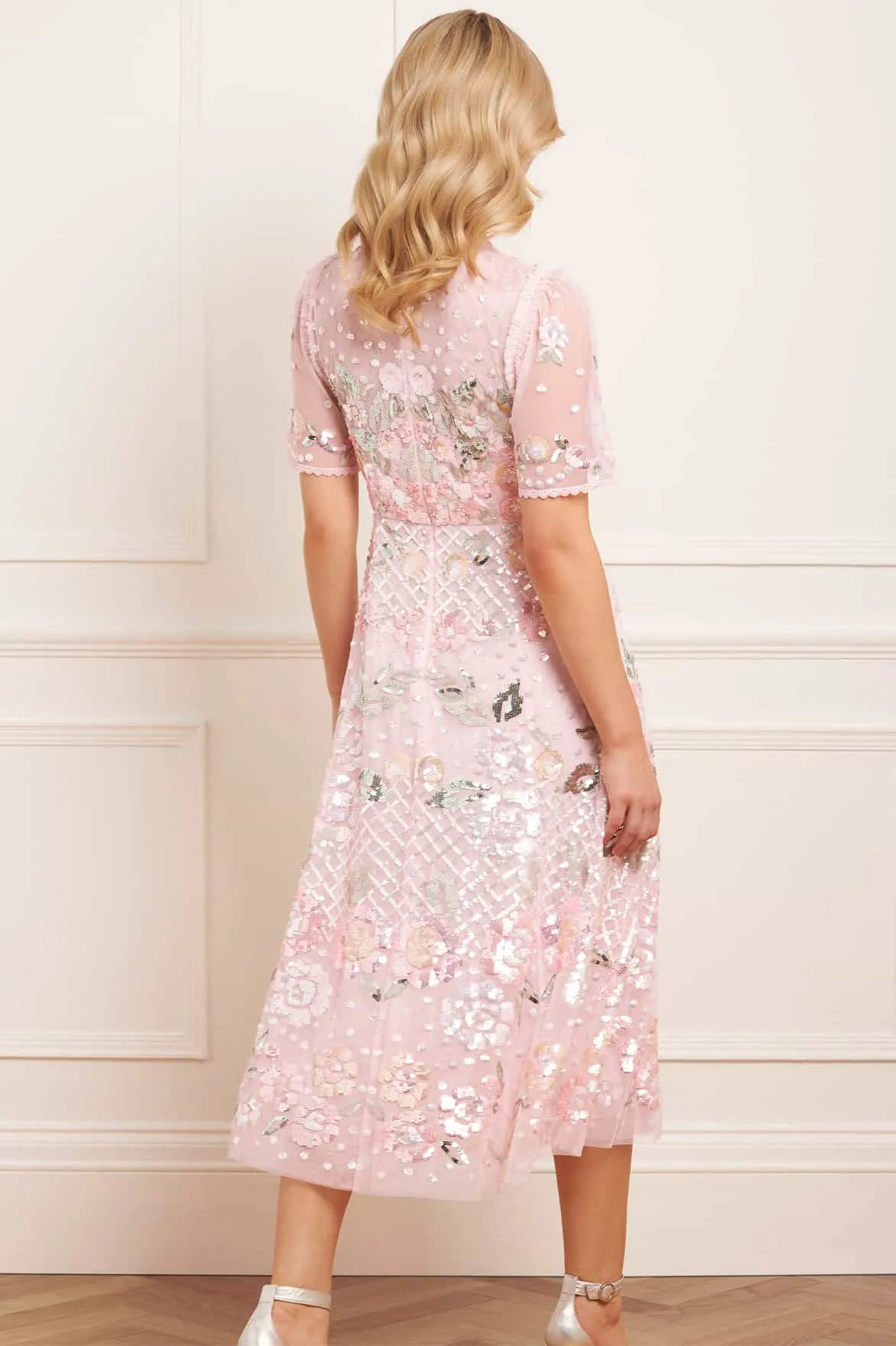 Rosalie Short Sleeve Ballerina Dress sold by Needle & Thread product image thumbnail 4