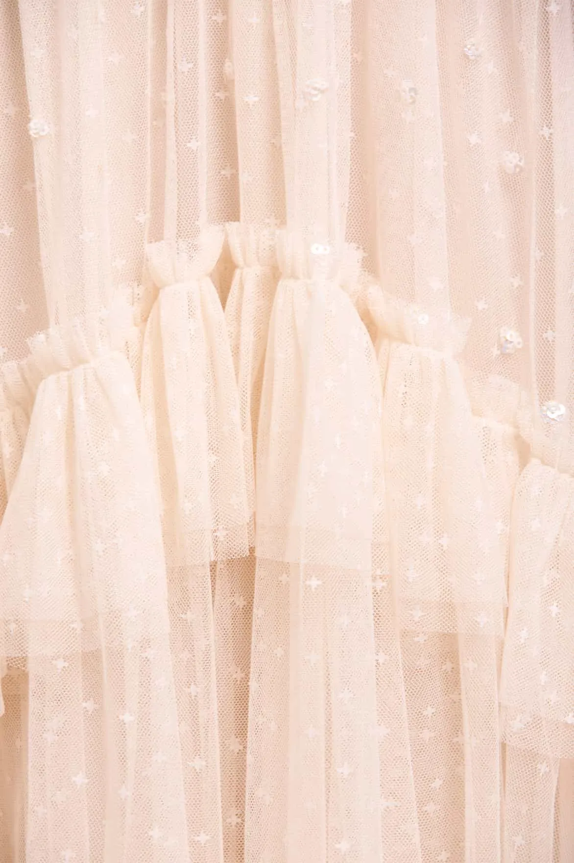 Sequin Glimmer Rouched Off-Shoulder Gown sold by Needle & Thread product image thumbnail 4