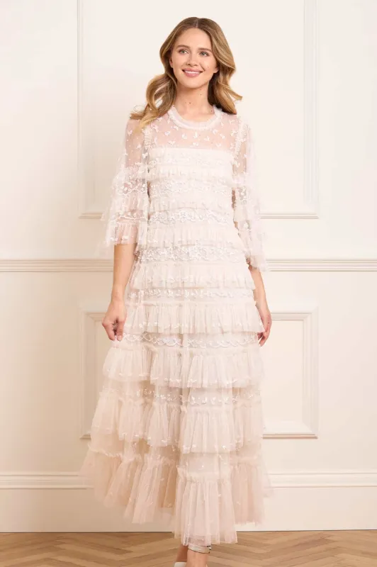 Emily Lace Ankle Gown sold by Needle & Thread