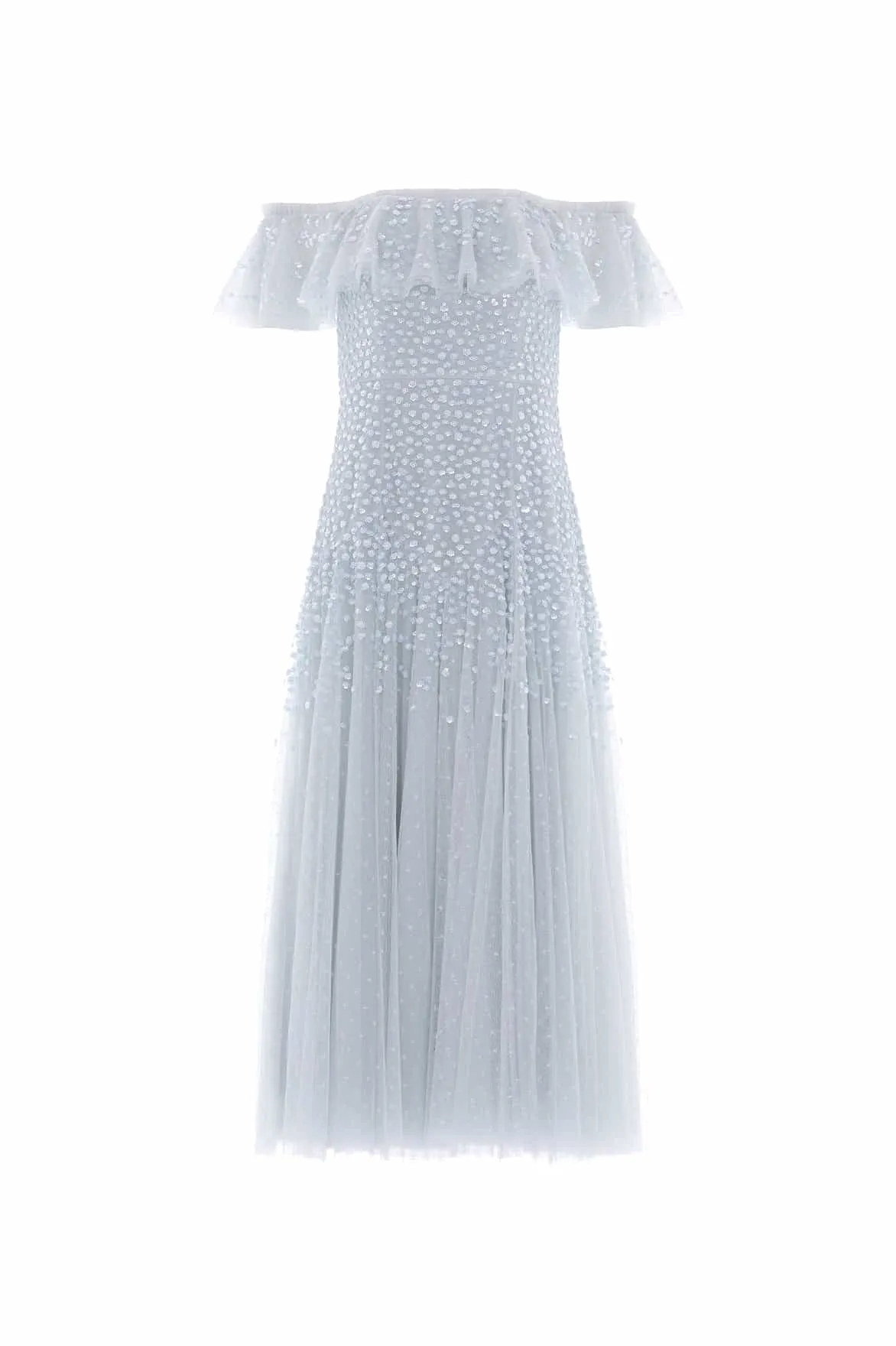 Dappled Sequin Off-Shoulder Ballerina Dress sold by Needle & Thread product image thumbnail 2