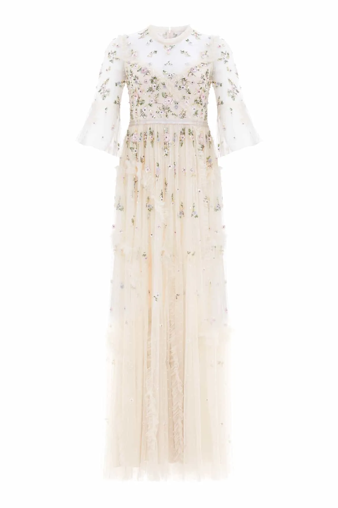 Shimmer Ditsy Long Sleeve Gown sold by Needle & Thread product image thumbnail 2