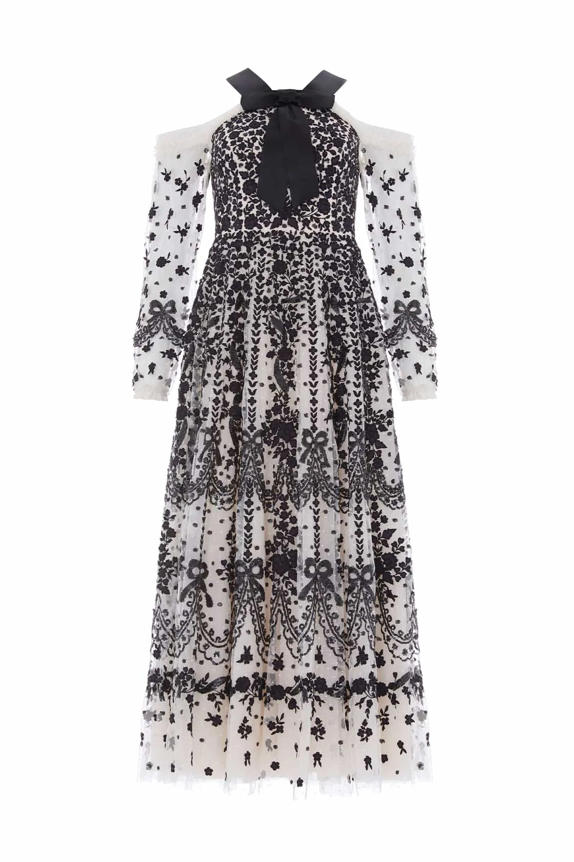 Adeline Off-Shoulder Ankle Gown sold by Needle & Thread product image thumbnail 2