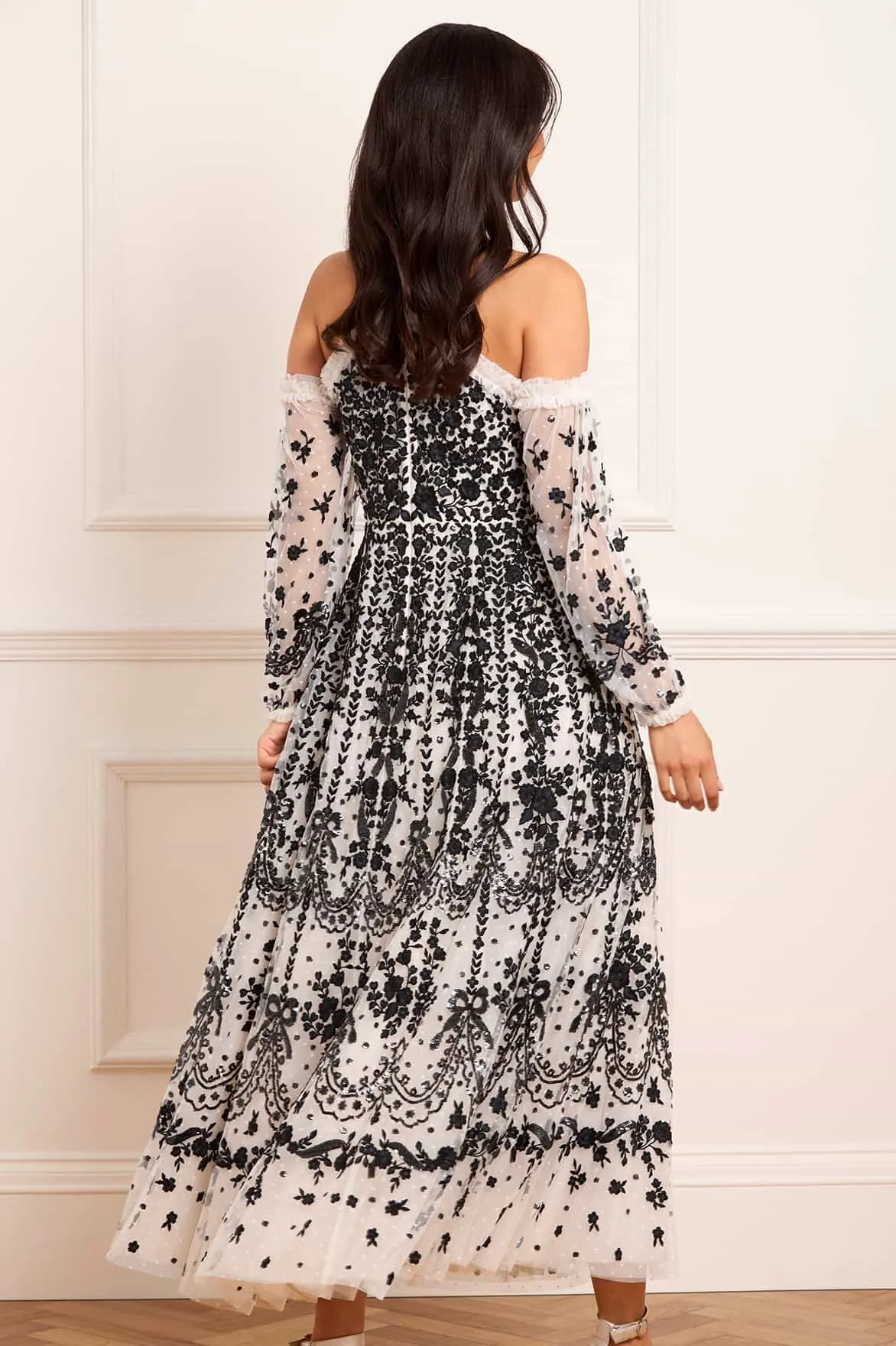 Adeline Off-Shoulder Ankle Gown sold by Needle & Thread product image thumbnail 5