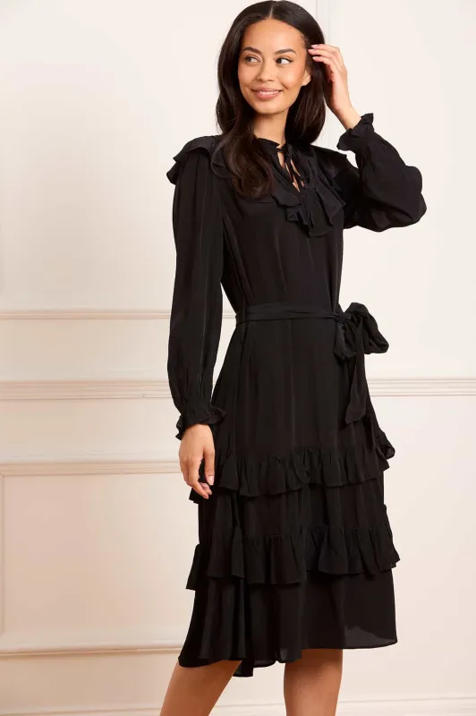 Joelle Crepe Midaxi Dress sold by Needle & Thread