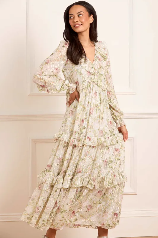 Colette's Rose Cherie Lurex Ankle Gown sold by Needle & Thread