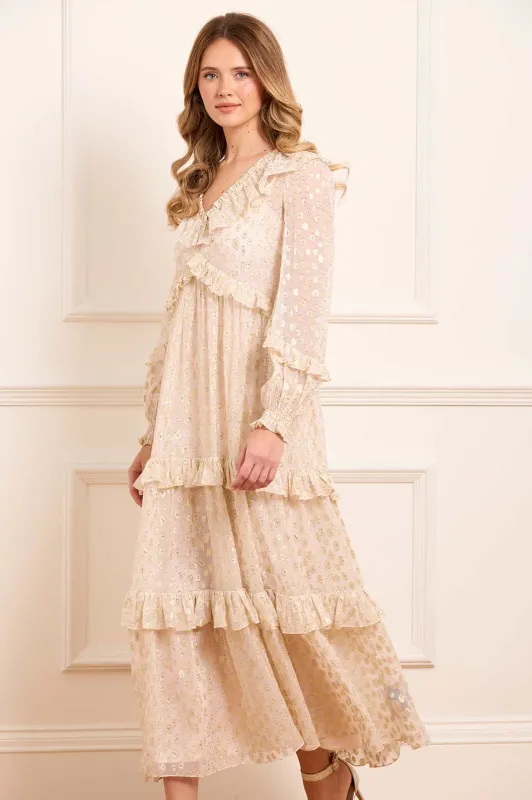 Cherie Lurex Ankle Gown sold by Needle & Thread