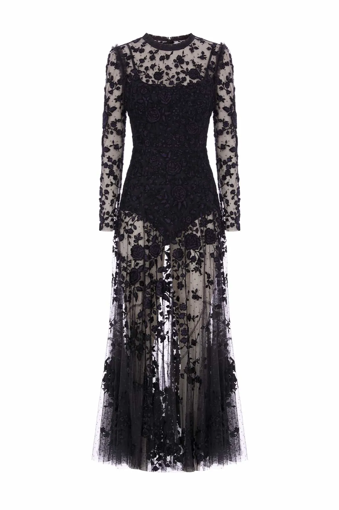 Rosa Sheer Ankle Gown sold by Needle & Thread product image thumbnail 2