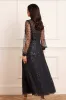 Dappled Sequin Long Sleeve Ankle Gown sold by Needle & Thread