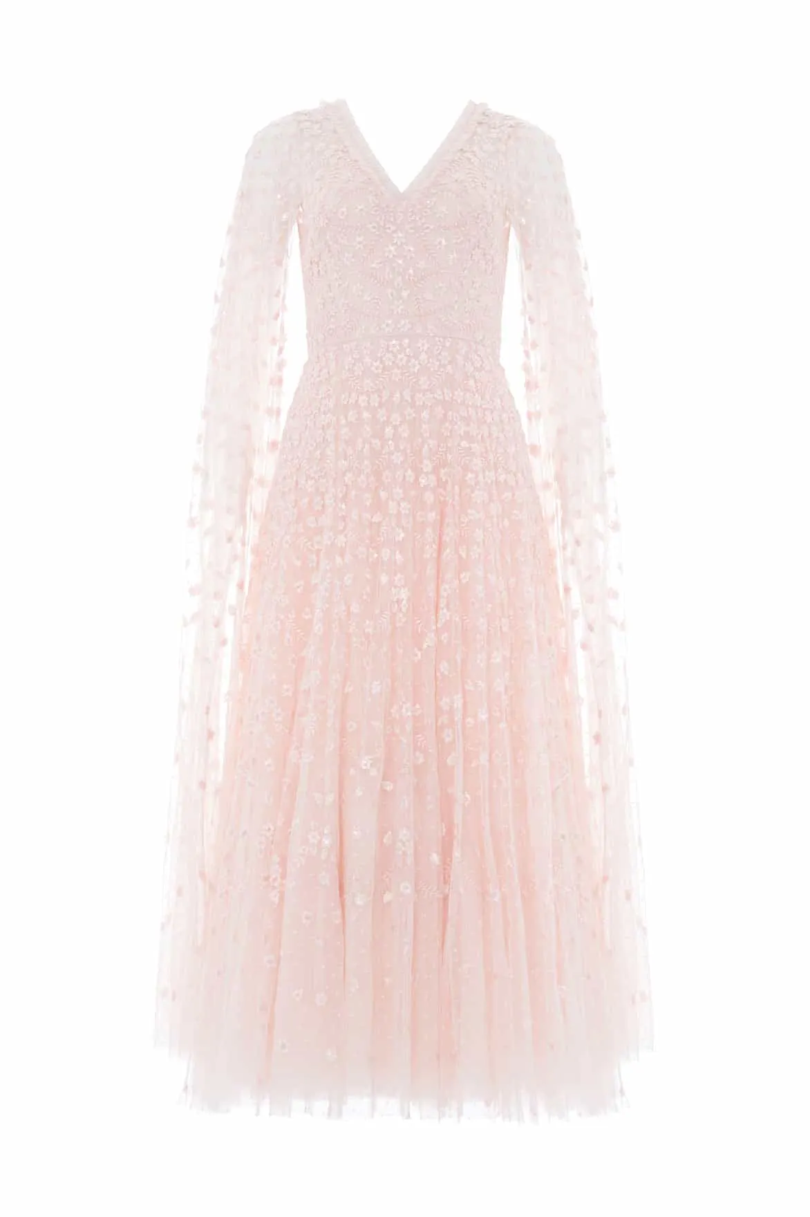 Clover Cape Sleeve Ankle Gown sold by Needle & Thread product image thumbnail 2