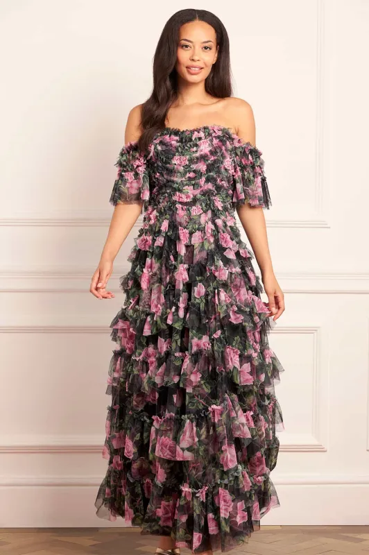 Rose Vine Aviana Off-Shoulder Gown sold by Needle & Thread
