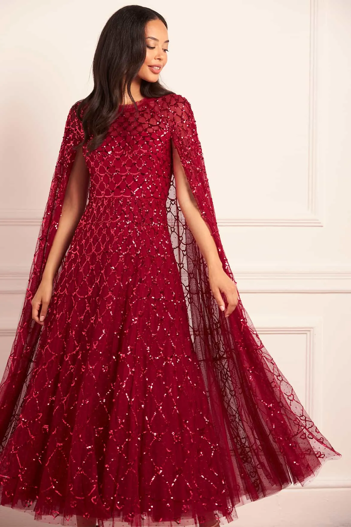 Heart Lattice Ankle Gown sold by Needle & Thread