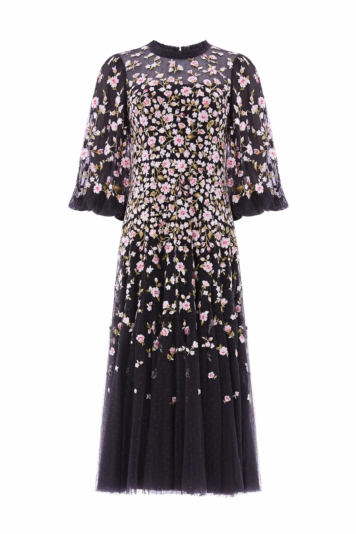 Sylvia Rose Round Neck Ankle Gown sold by Needle & Thread product image thumbnail 2