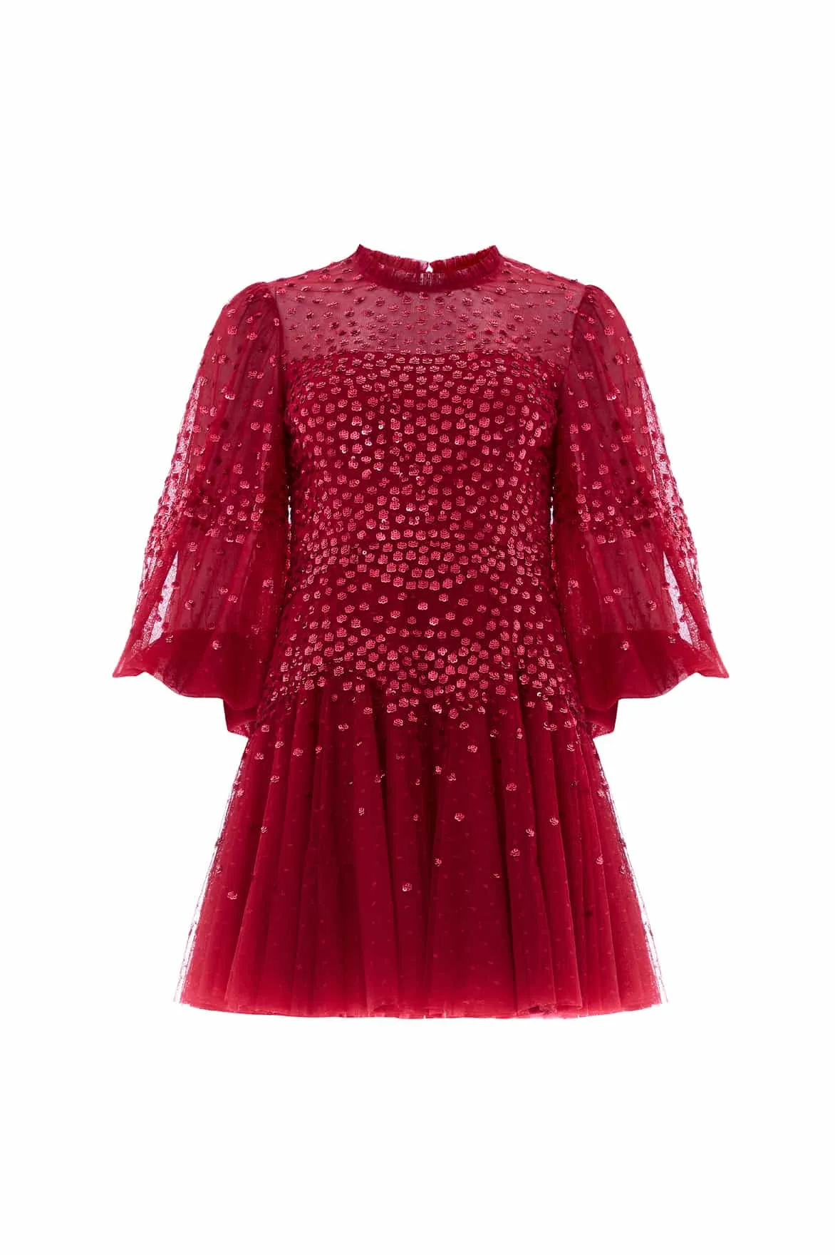 Scallop Sequin Round Neck Micro Mini Dress sold by Needle & Thread product image thumbnail 2