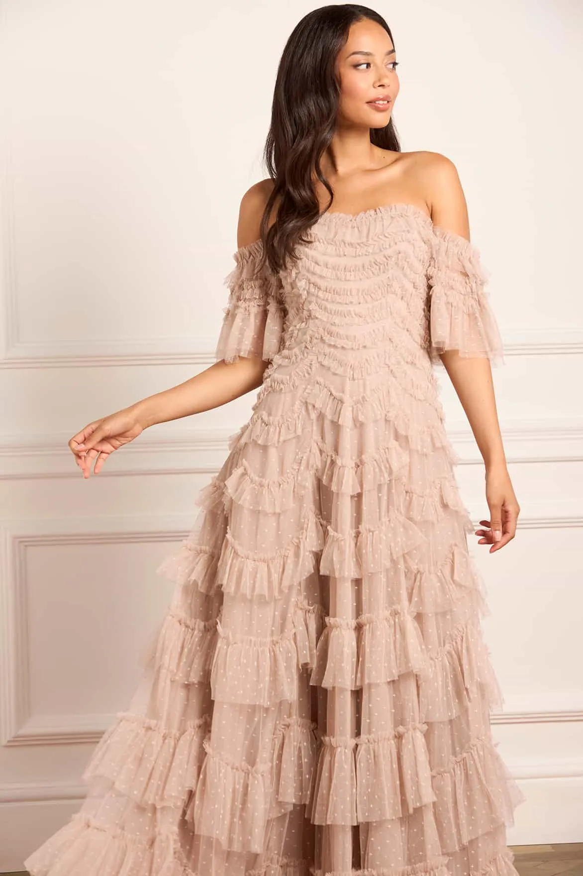 Aviana Off-Shoulder Gown sold by Needle & Thread product image thumbnail 3