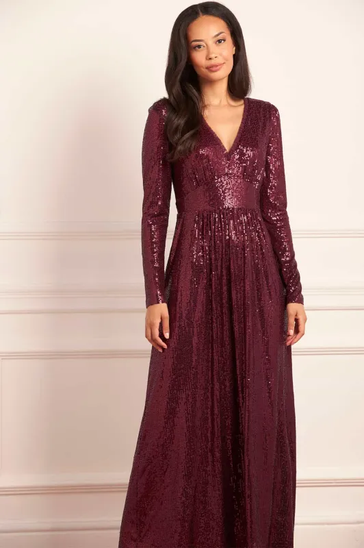 Chelsea V-Neck Gown made by Needle & Thread