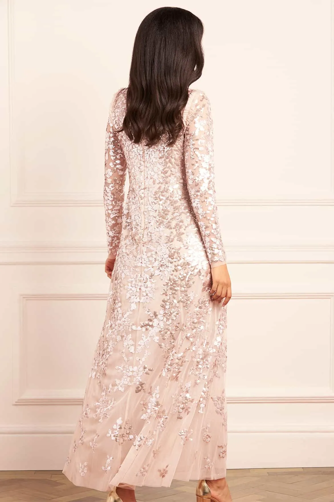 Rosanna Lattice Round Neck Gown sold by Needle & Thread product image thumbnail 5