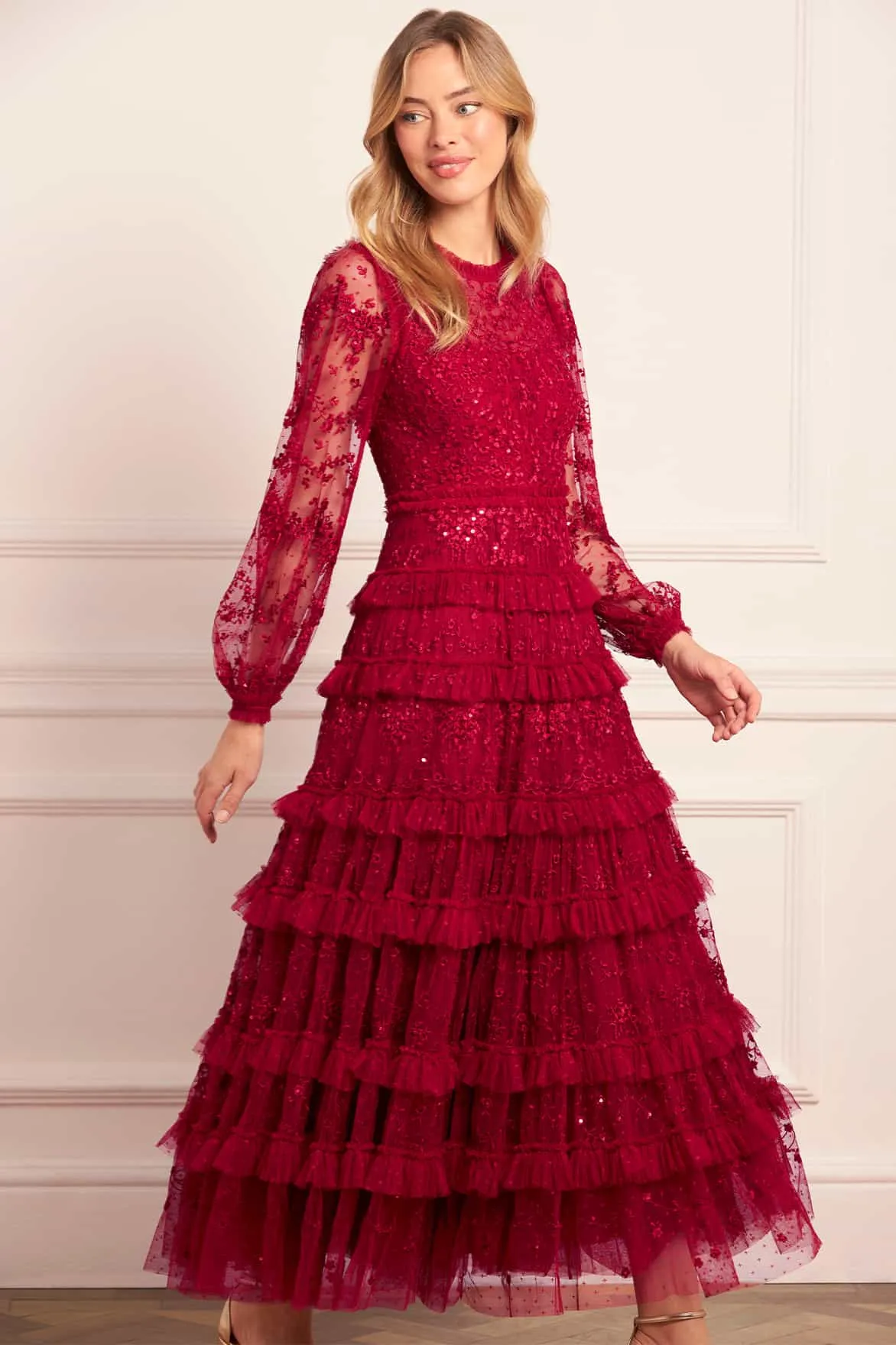 Blossom Lace Ankle Gown sold by Needle & Thread