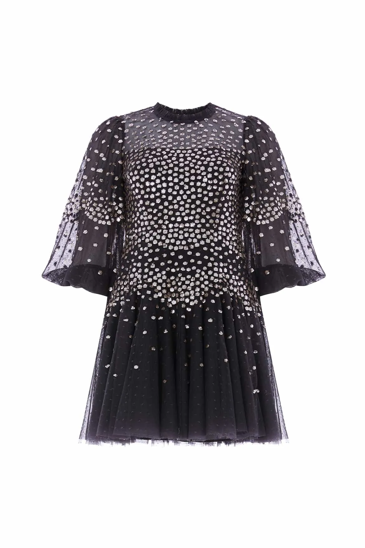 Scallop Sequin Round Neck Micro Mini Dress sold by Needle & Thread product image thumbnail 2