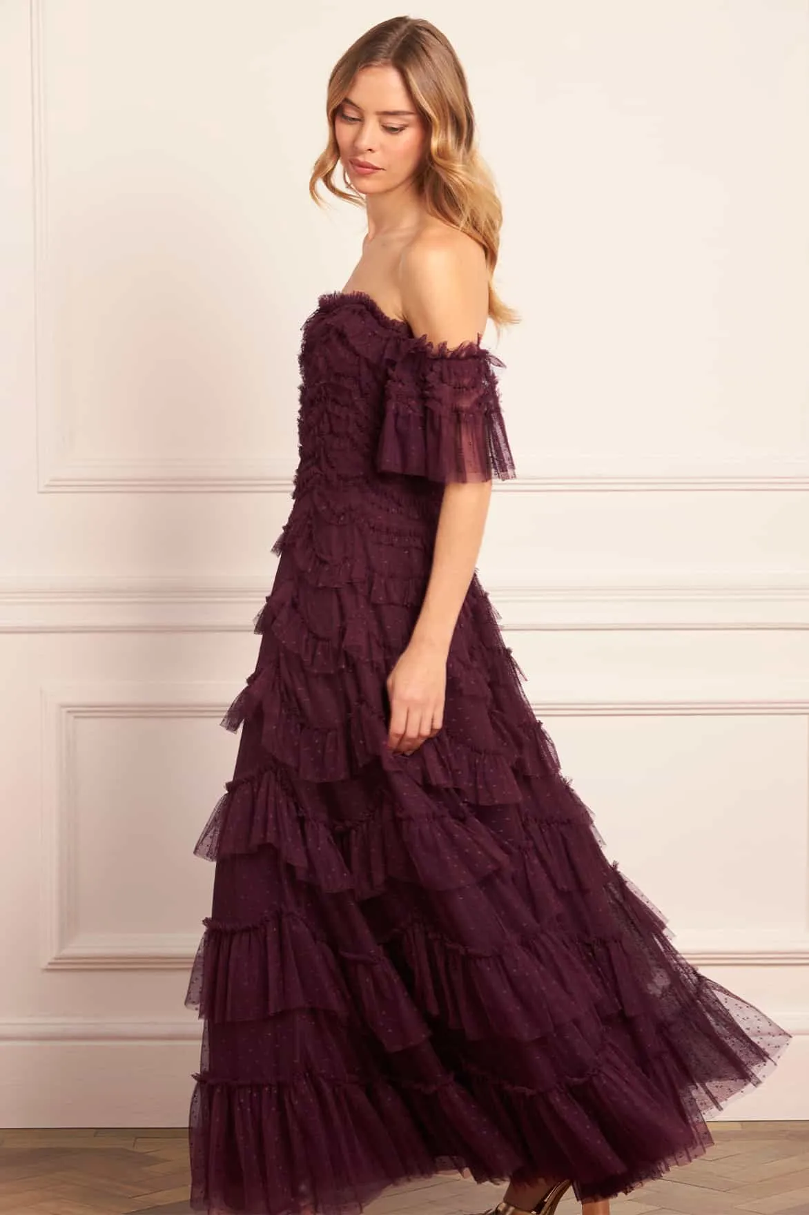 Aviana Off-Shoulder Gown sold by Needle & Thread product image thumbnail 3